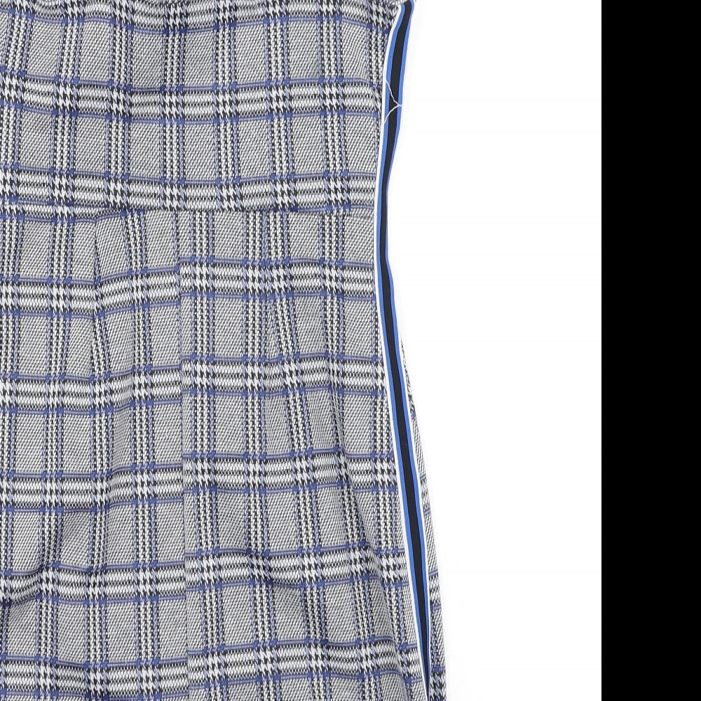 Primark Womens Blue Plaid Bodycon Size 4