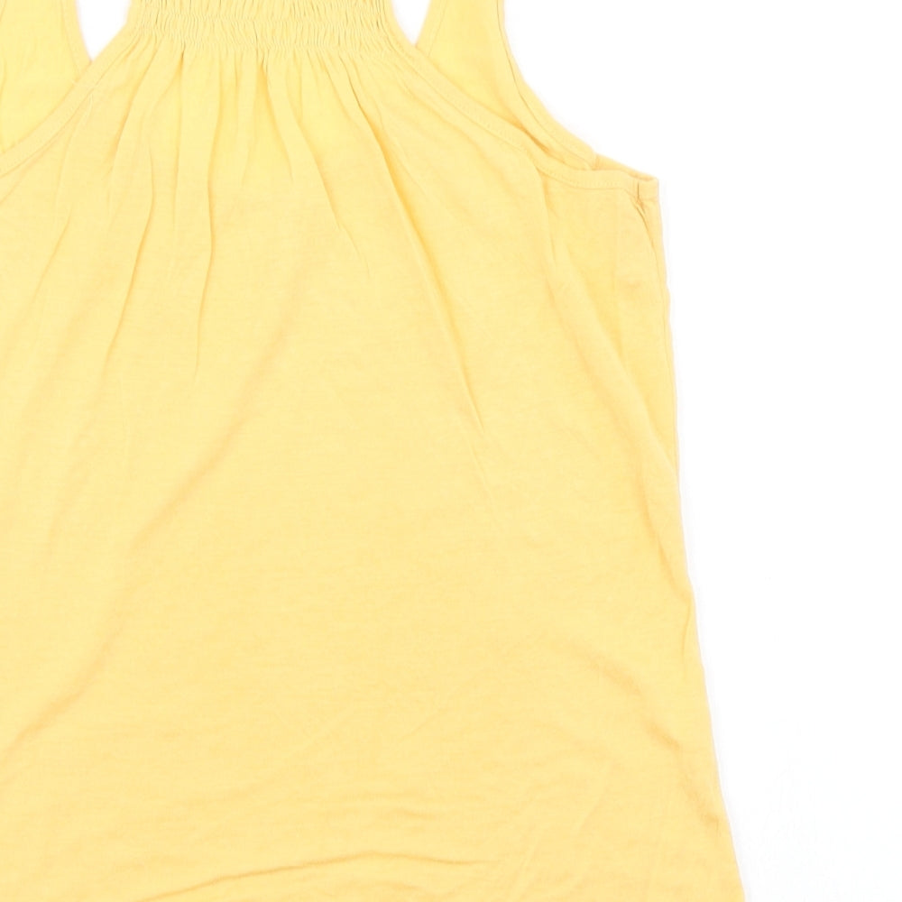 Dorothy Perkins Womens Yellow Basic T-Shirt Size 10