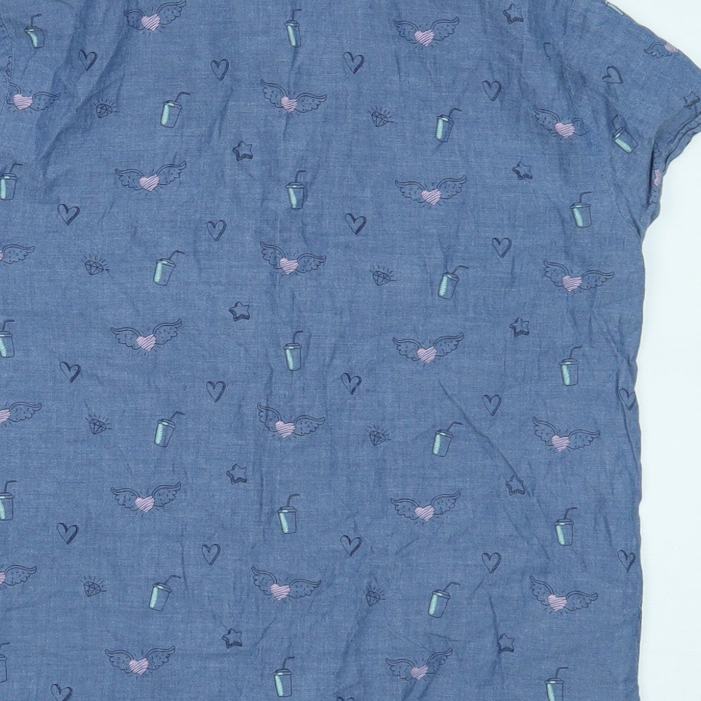 Matalan Girls Blue Top Pyjama Top Size 14 Years