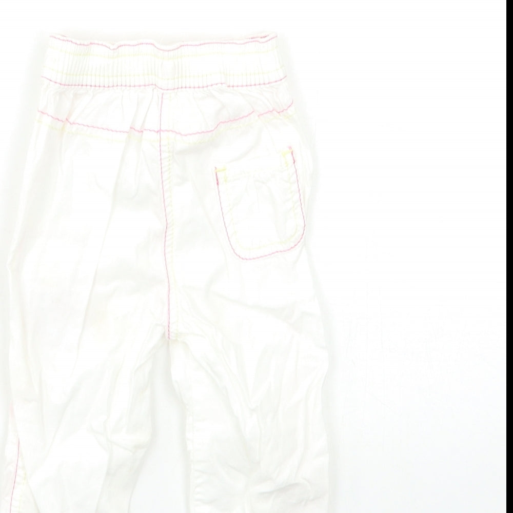 George Baby White Cargo Trousers Size 3-6 Months