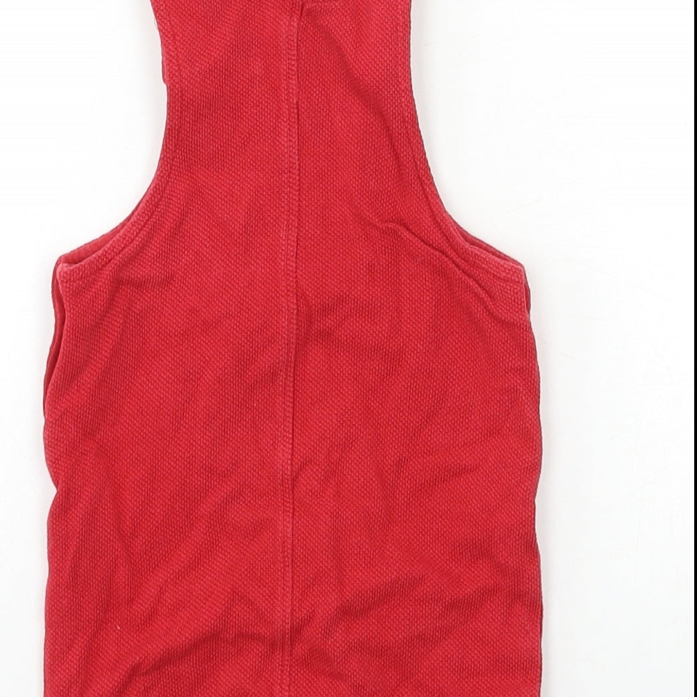 NEXT Baby Red Dungaree One-Piece Size 6-9 Months
