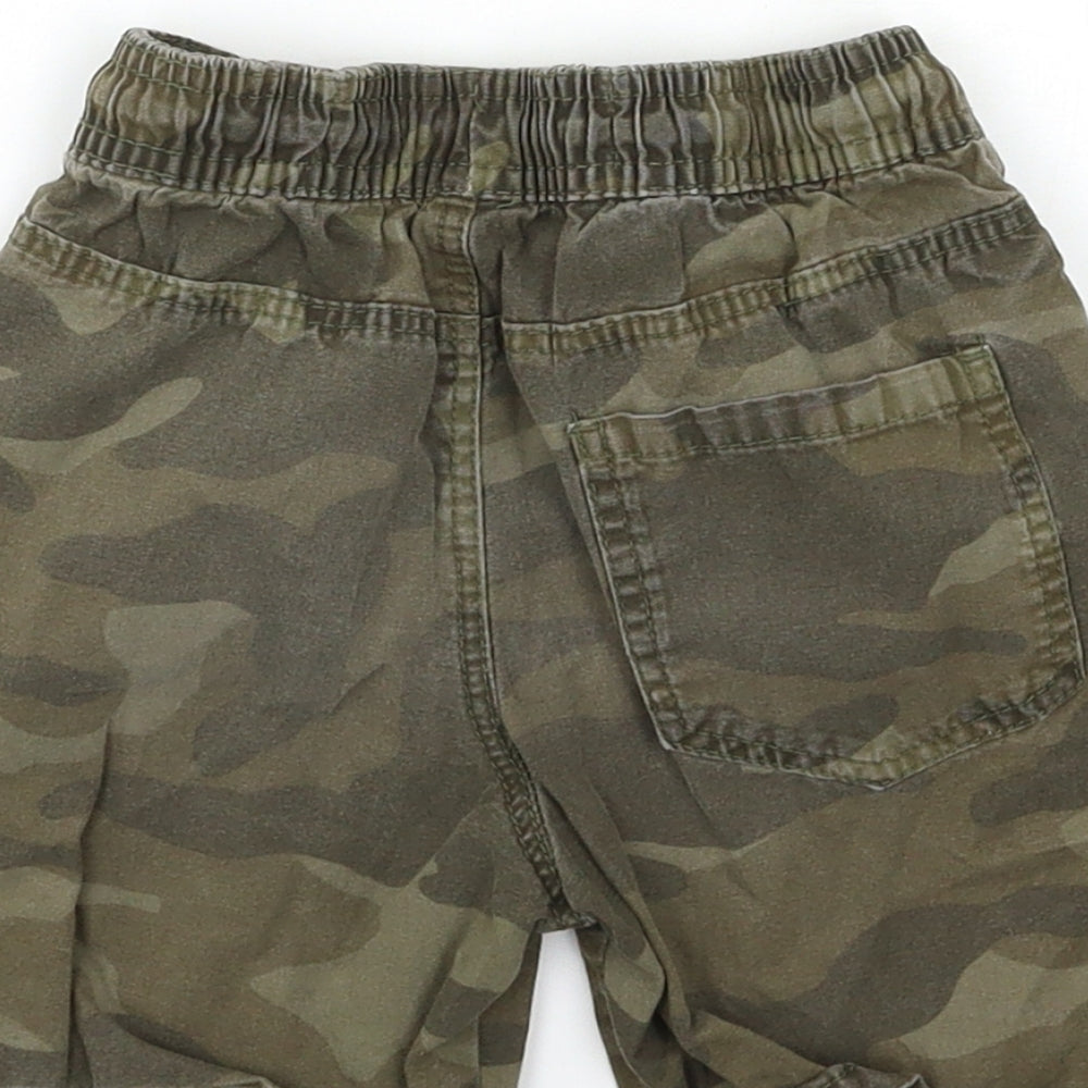 Denim & Co. Boys Green Check Chino Shorts Size 3-4 Years