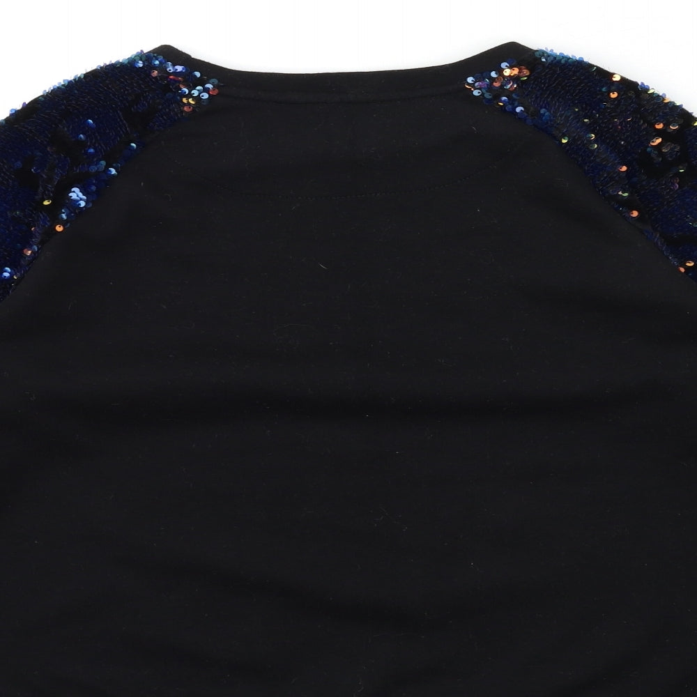 F&F Womens Black Pullover Sweatshirt Size 6
