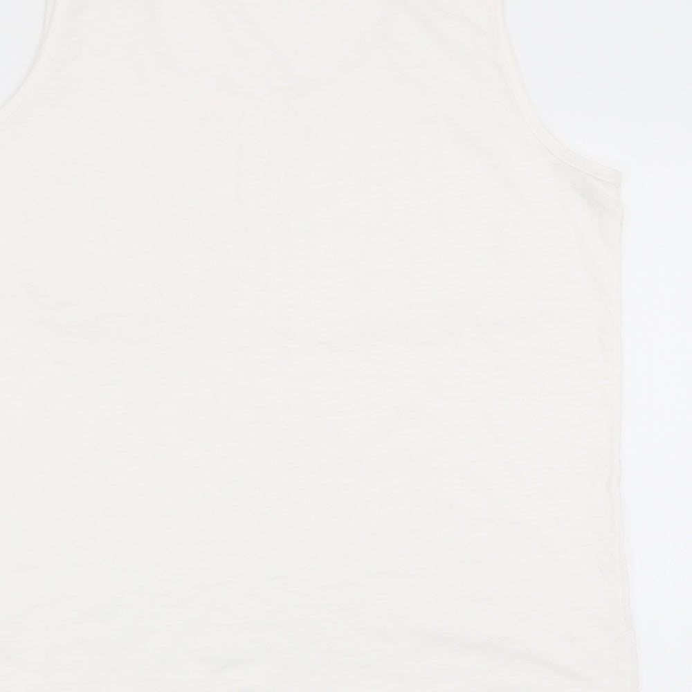 Asda George Womens White Solid Top Pyjama Top Size 12
