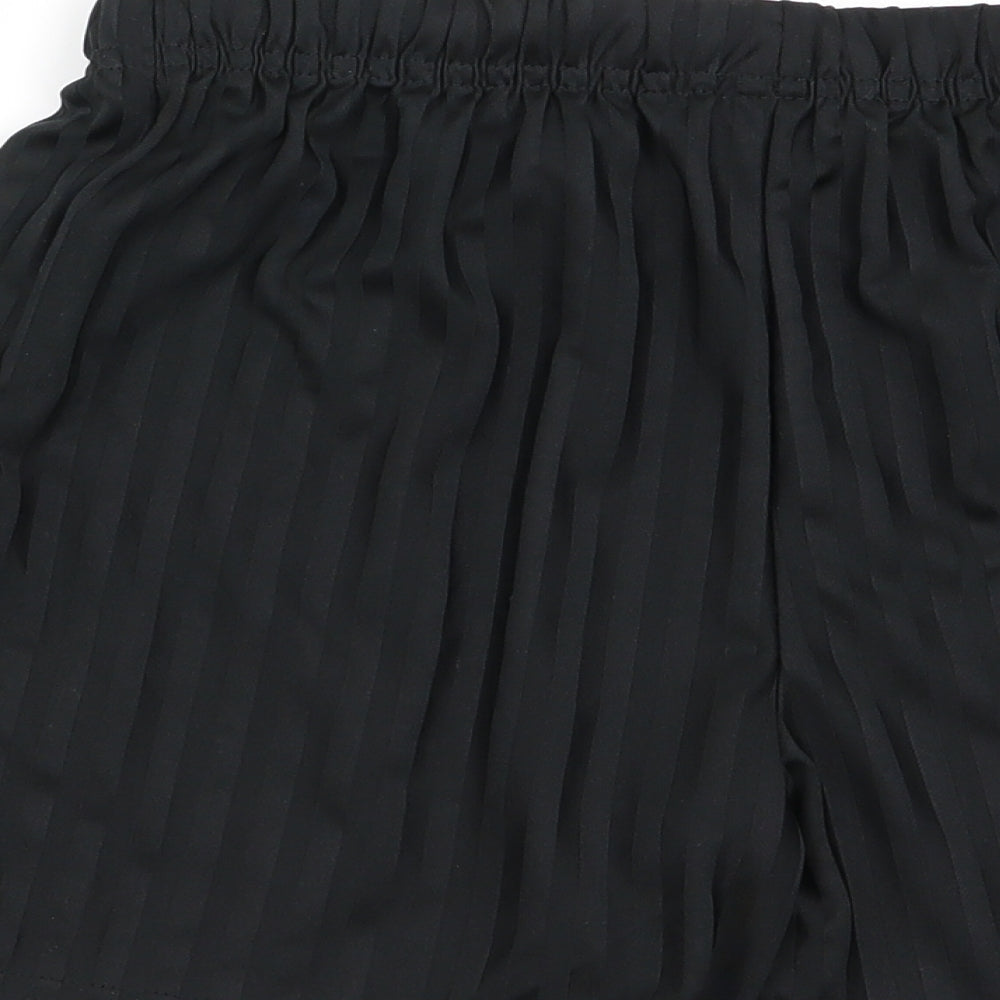 schoolqear Boys Black Striped Sweat Shorts Size 8 Years