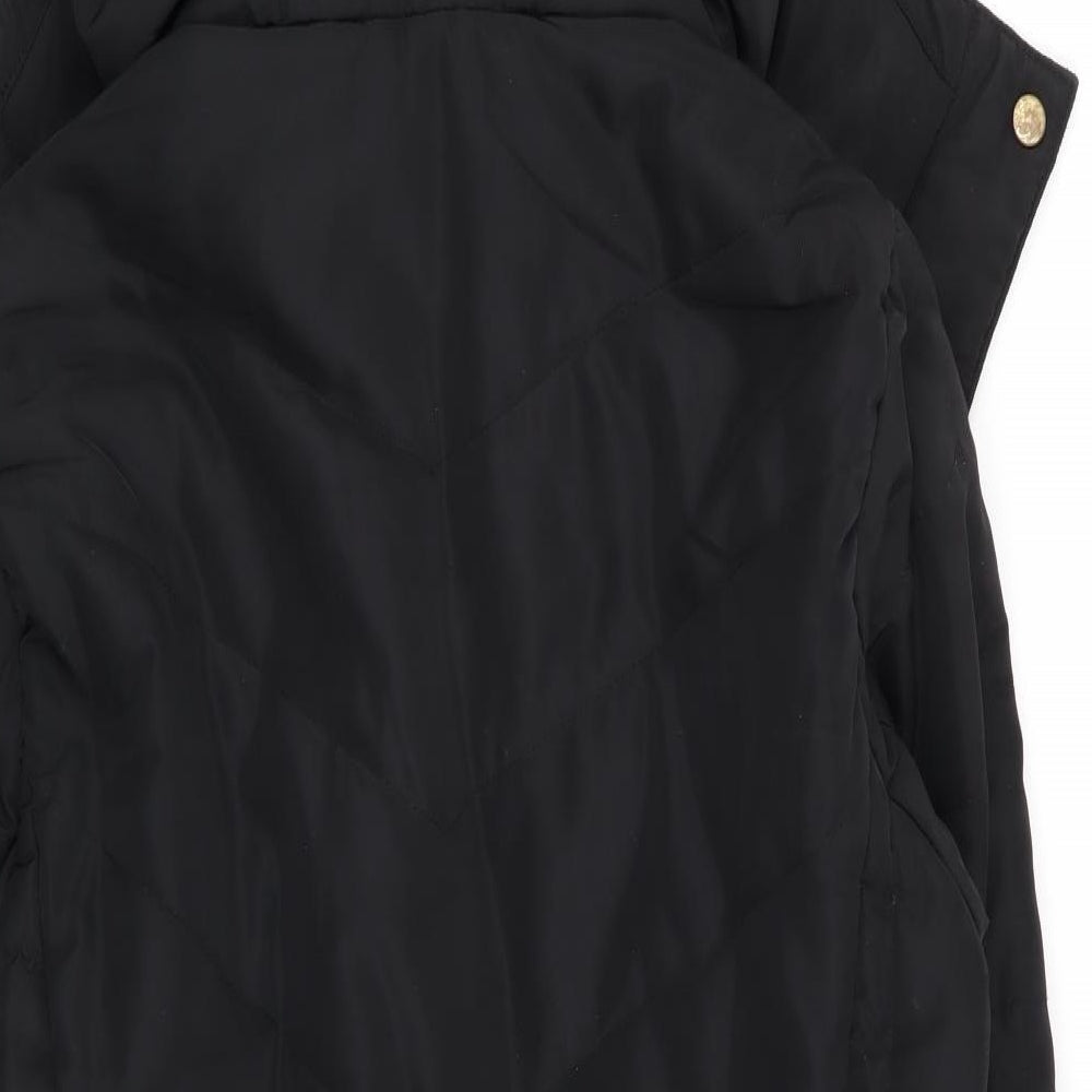 H&M Womens Black Parka Coat Size 8