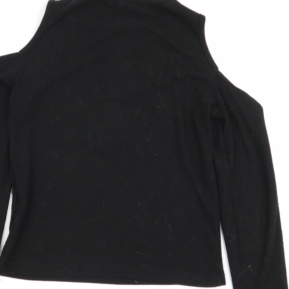 SheIn Girls Black Basic T-Shirt Size 8 Years