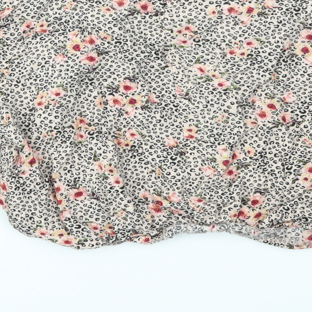 Primark Girls Multicoloured Animal Print Basic T-Shirt Size 10-11 Years