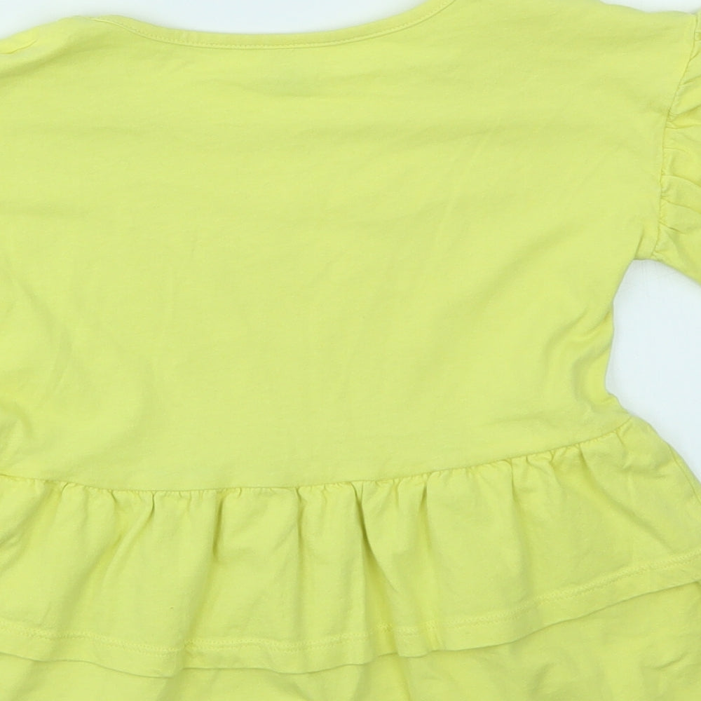 TU Girls Yellow Basic T-Shirt Size 7 Years