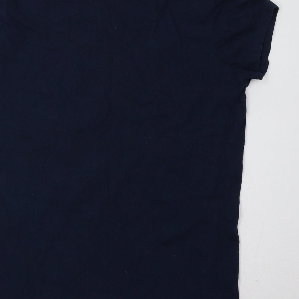 Diverse Womens Blue Basic T-Shirt Size S