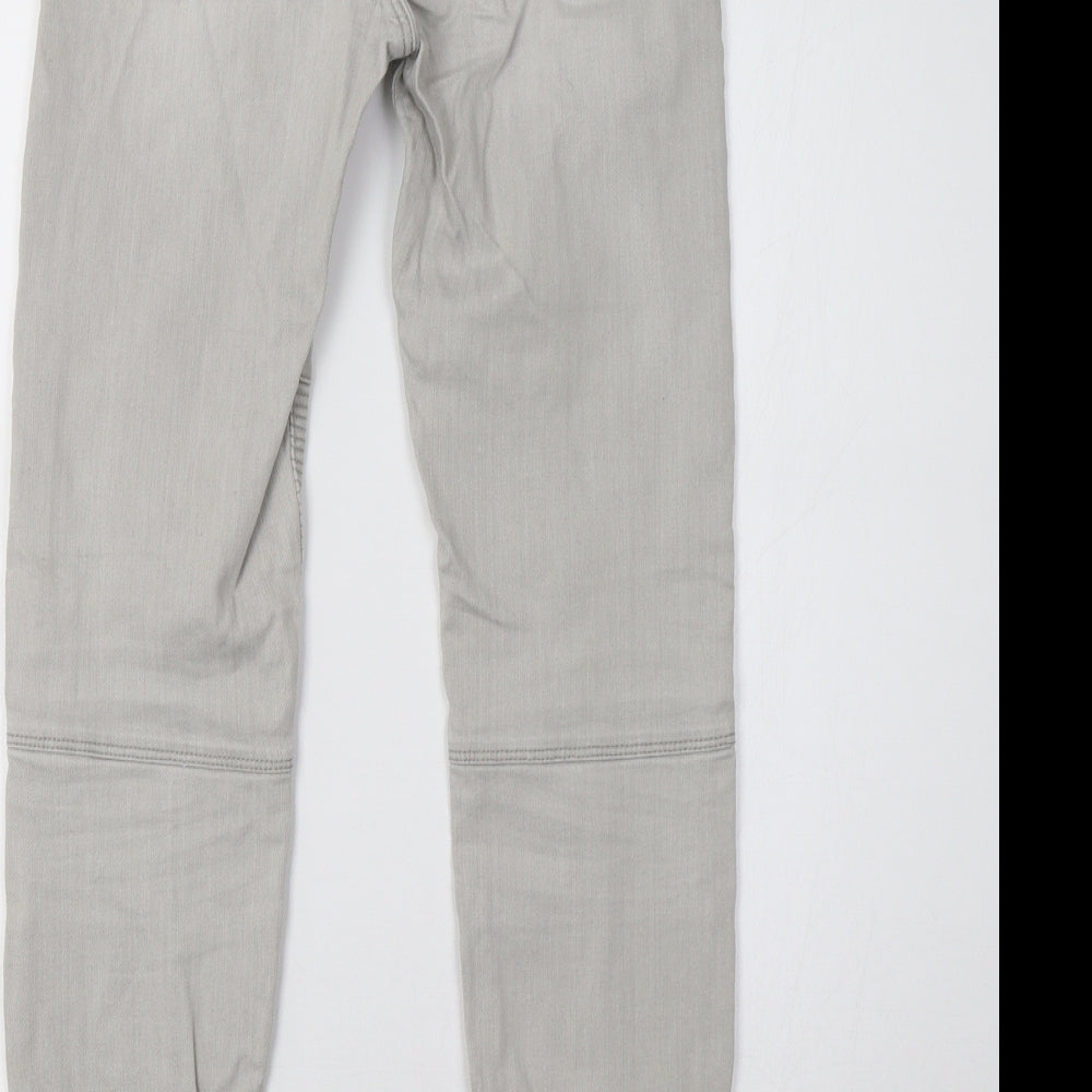Bershka Womens Grey Denim Skinny Jeans Size 28 L30 in