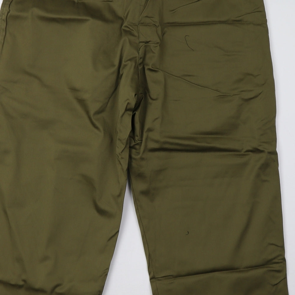 moose Womens Green Cropped Trousers Size 40 L25 in