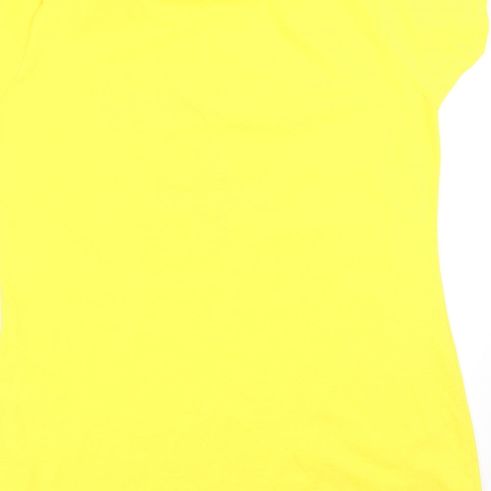 Fruit of the Loom Womens Yellow Basic T-Shirt Size XL - lifeguard