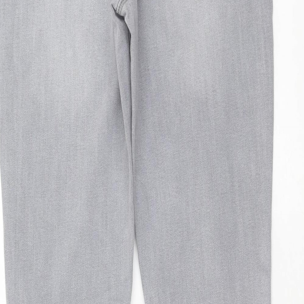 Preworn Womens Grey Denim Skinny Jeans Size 14 L29 in