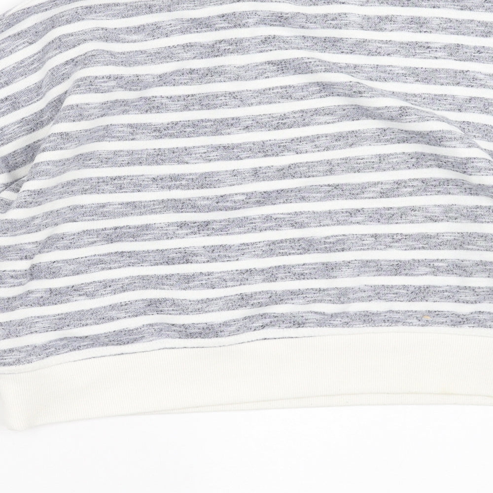 Primark Womens Blue Striped Pullover Sweatshirt Size XS