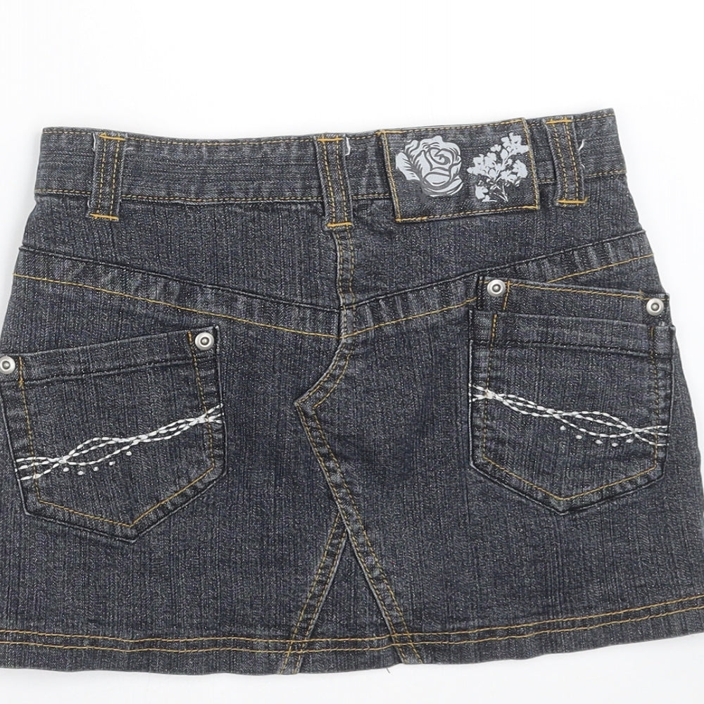 Marks & Spencer Girls Blue Denim Mini Skirt Size 8 Years