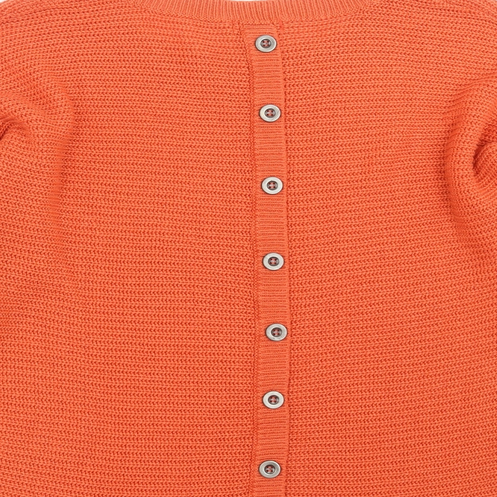 Venus Womens Orange Knit Pullover Jumper Size XL