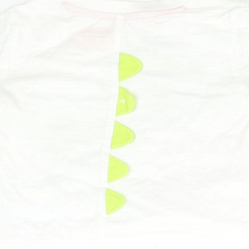 F&F Baby White Basic T-Shirt Size 12-18 Months - Dinosaur