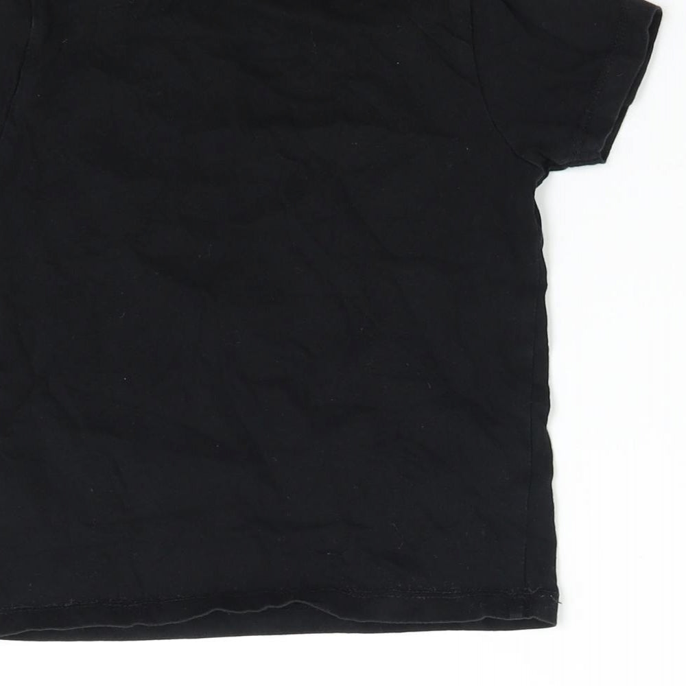 Fair Wear Boys Black Basic T-Shirt Size 4 Years