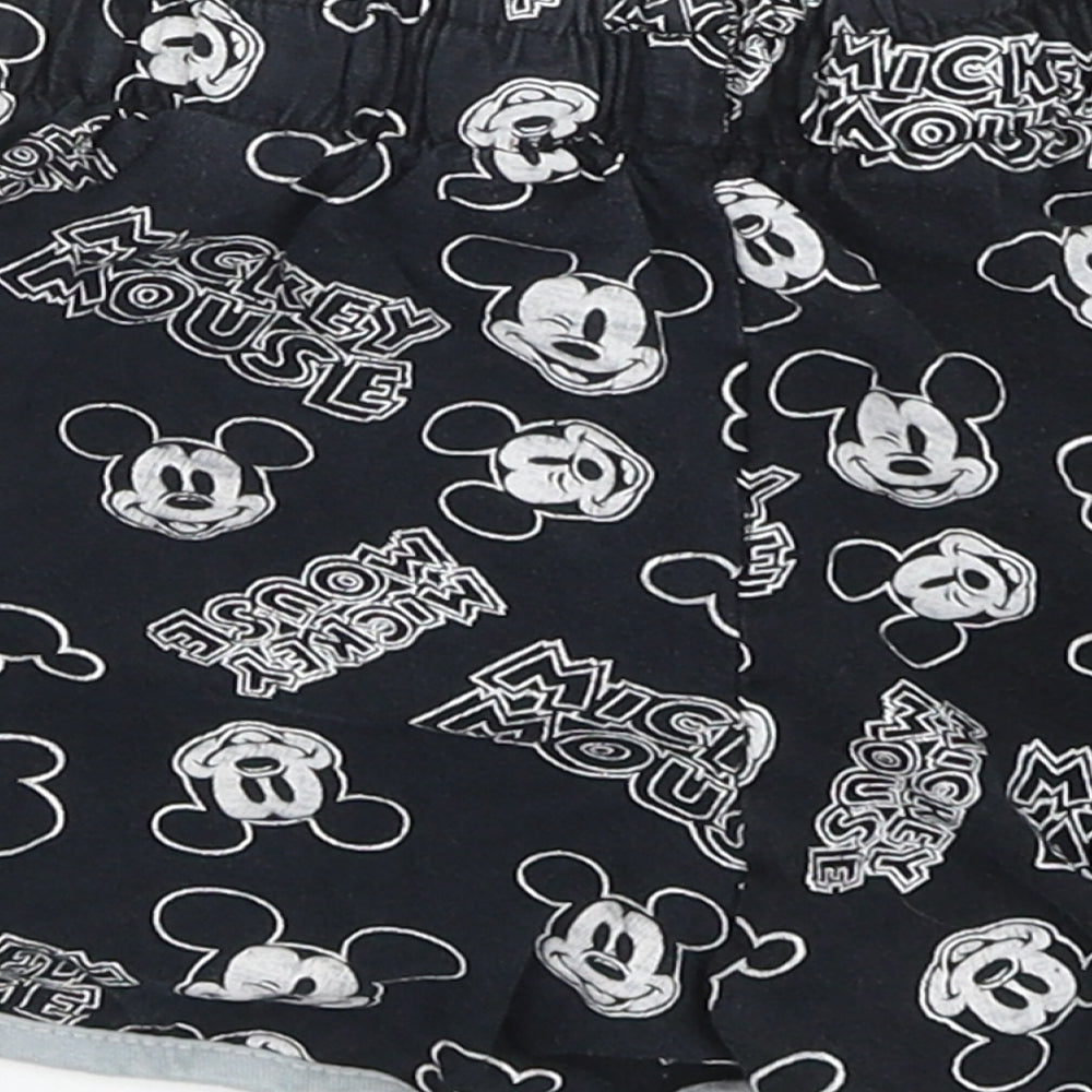 Disney Womens Black Sweat Shorts Size 6 - Mickey Mouse