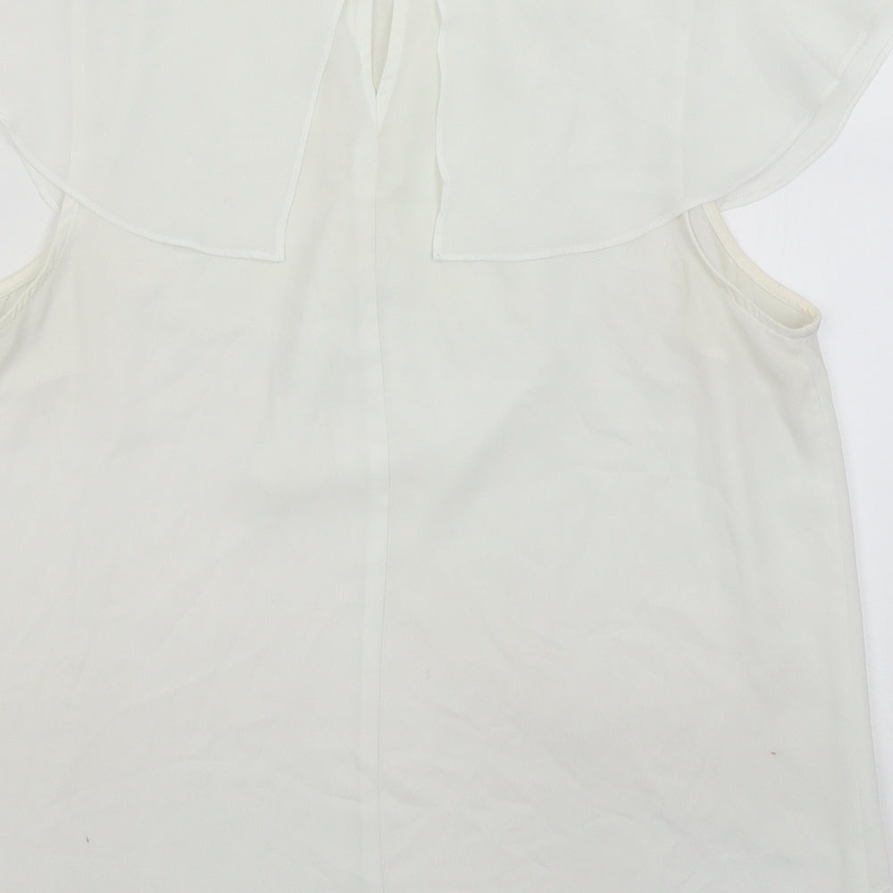 Peacocks Womens White Basic Blouse Size 14