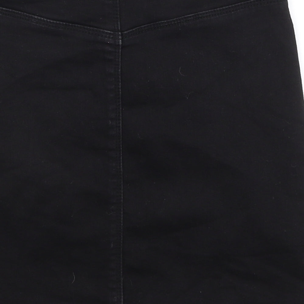 Missguided Womens Black A-Line Skirt Size 8