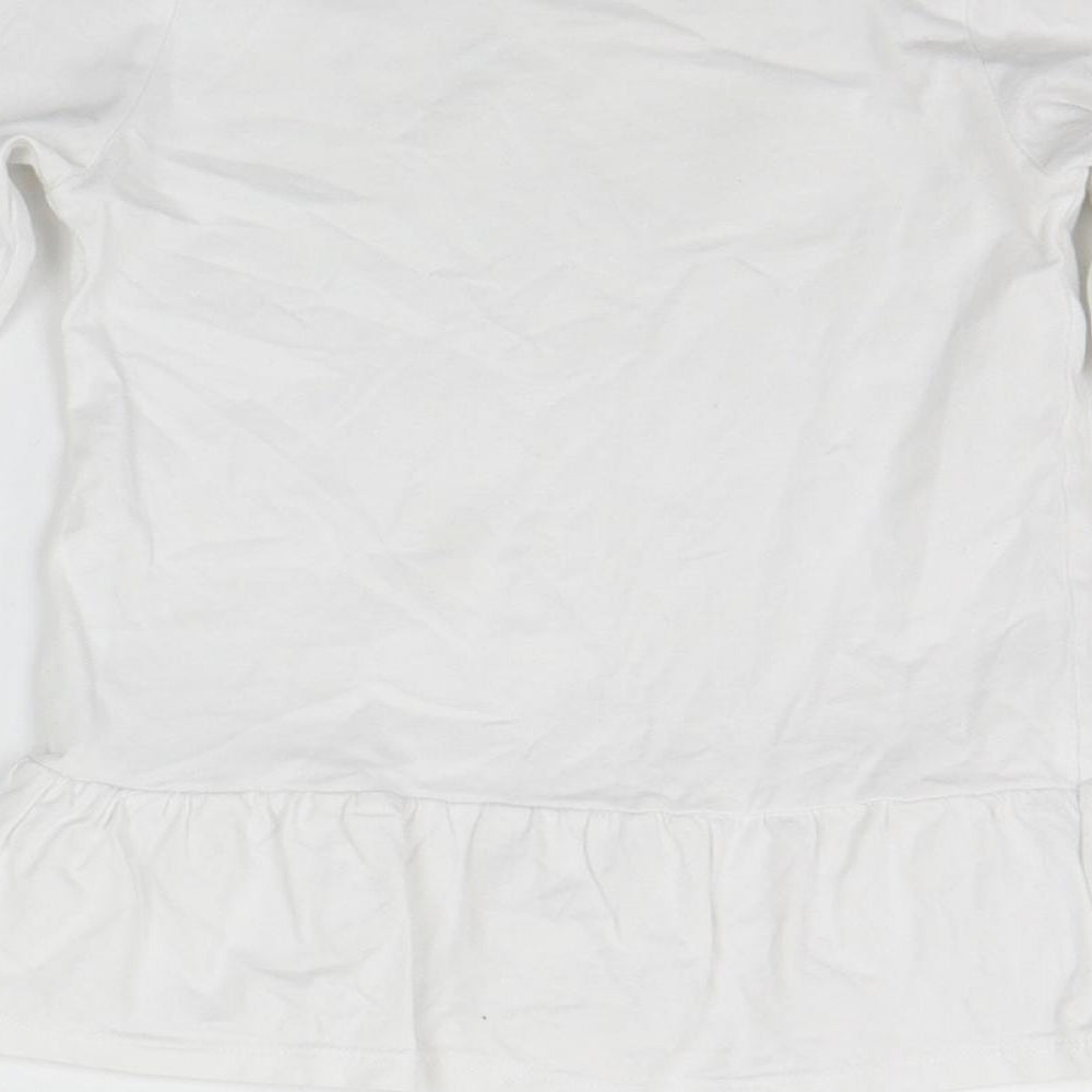 TU Girls White Basic T-Shirt Size 7 Years