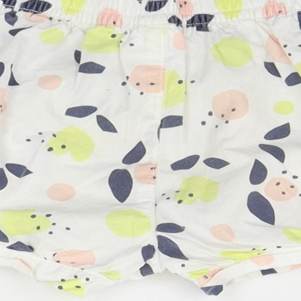 Tiny Little Wonders Baby White Geometric Cropped Trousers Size 12-18 Months