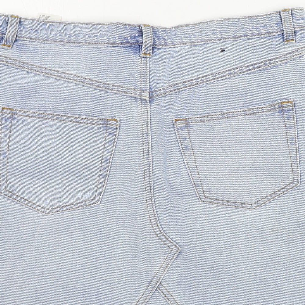 Preworn Womens Blue A-Line Skirt Size 30 in