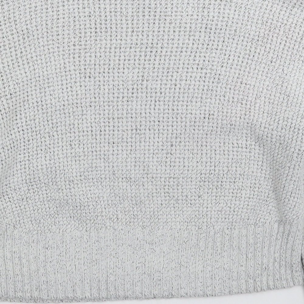 Topshop Womens Grey Knit Pullover Jumper Size S