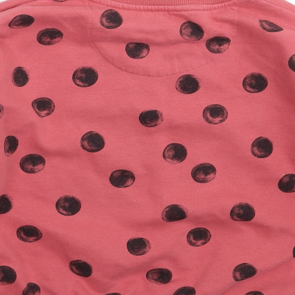 F&F Girls Red Spotted Pullover Sweatshirt Size 5-6 Years