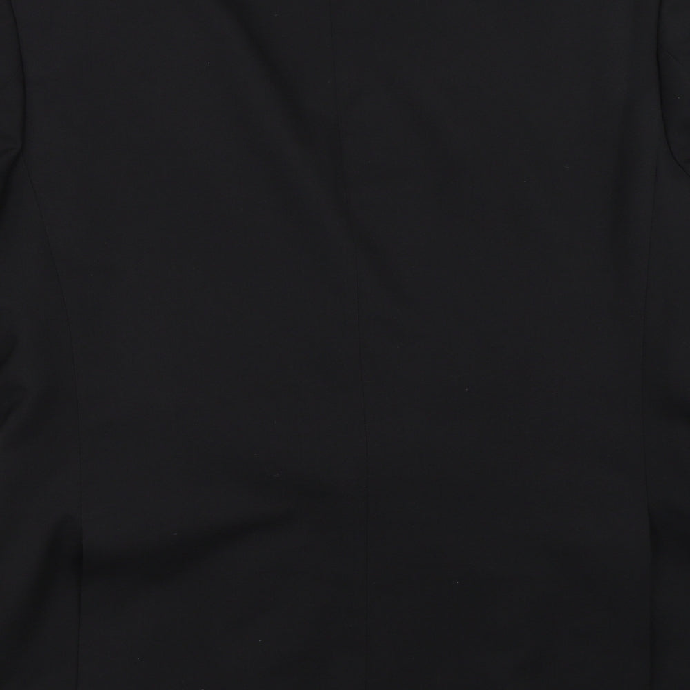 Pinstripe Mens Black Jacket Blazer Size 42