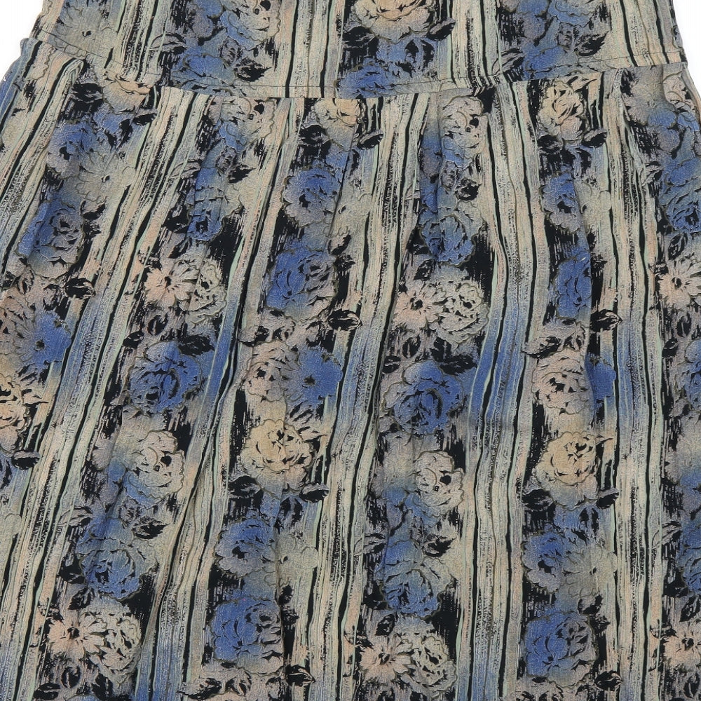 west & webb Womens Multicoloured Geometric Flare Skirt Size 12