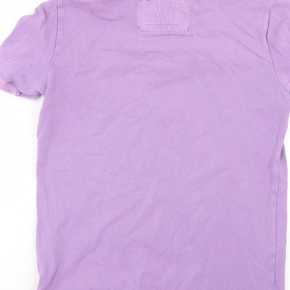 vintage destroyed Mens Purple Polo Size S