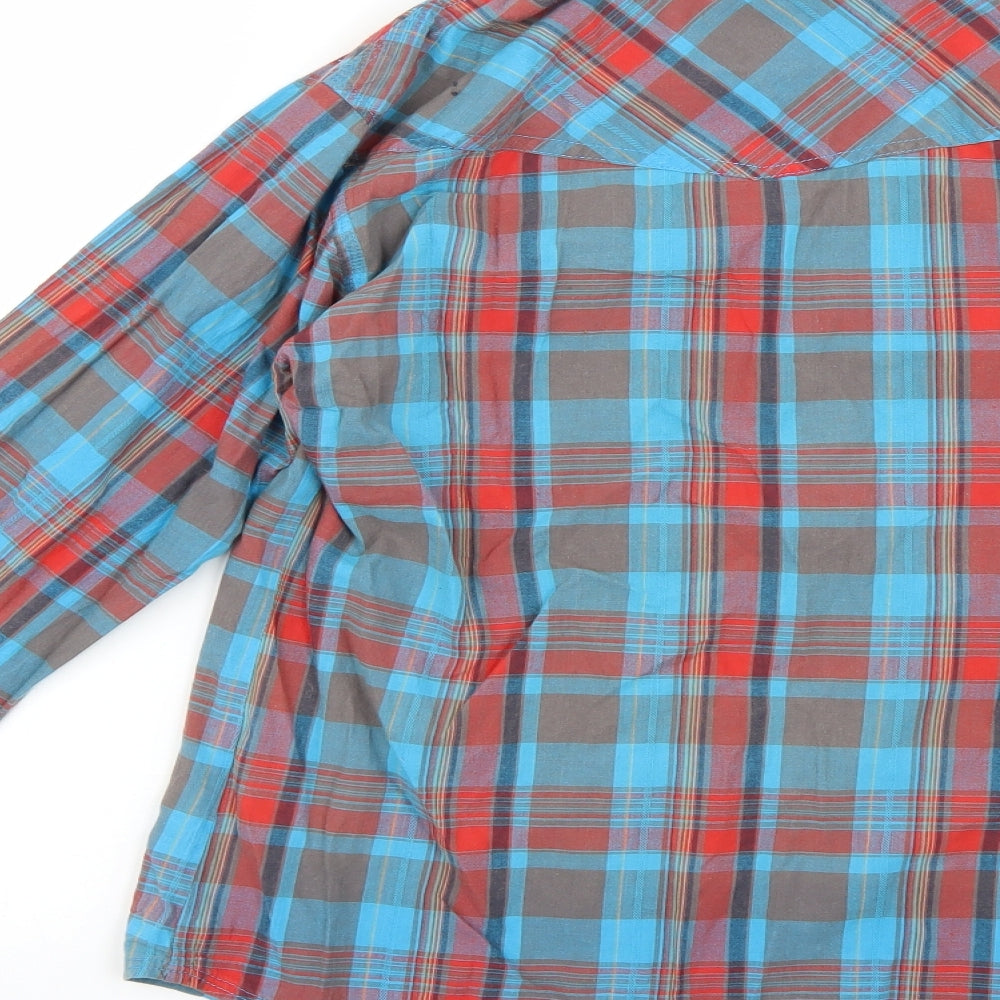 Henleys Mens Multicoloured Check Button-Up Size S