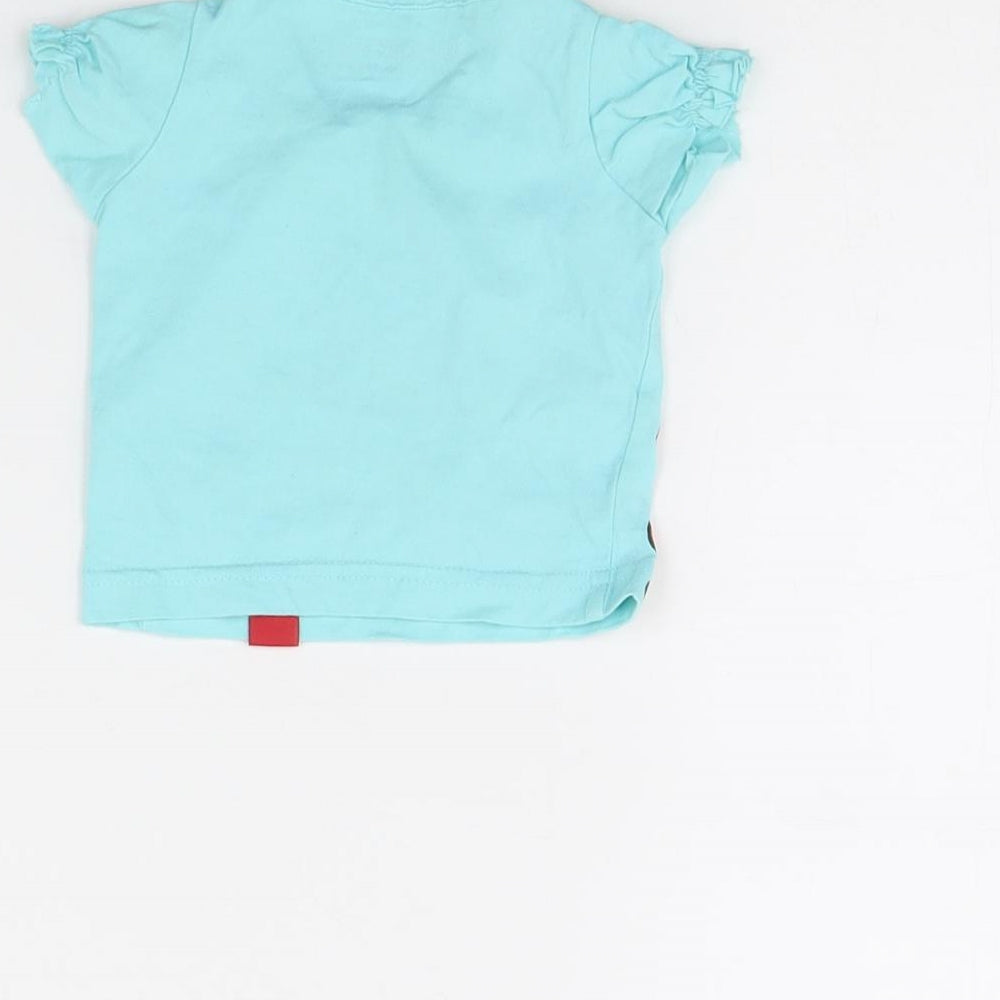 Kukuxumusu Girls Blue Basic T-Shirt Size 0-3 Months - ducks