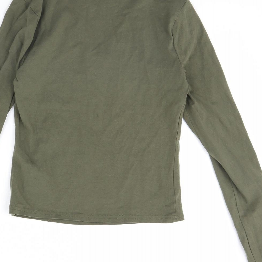 New Look Womens Green Basic Blouse Size 10