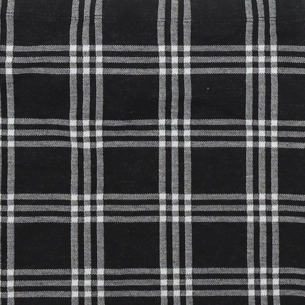 Miss E-vie Girls Black Check Jersey A-Line Skirt Size 10-11 Years