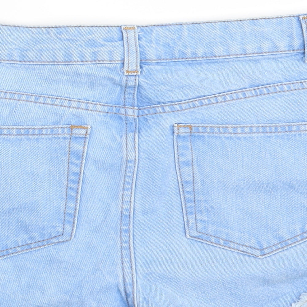 Topsh Womens Blue Denim Hot Pants Shorts Size 28 in