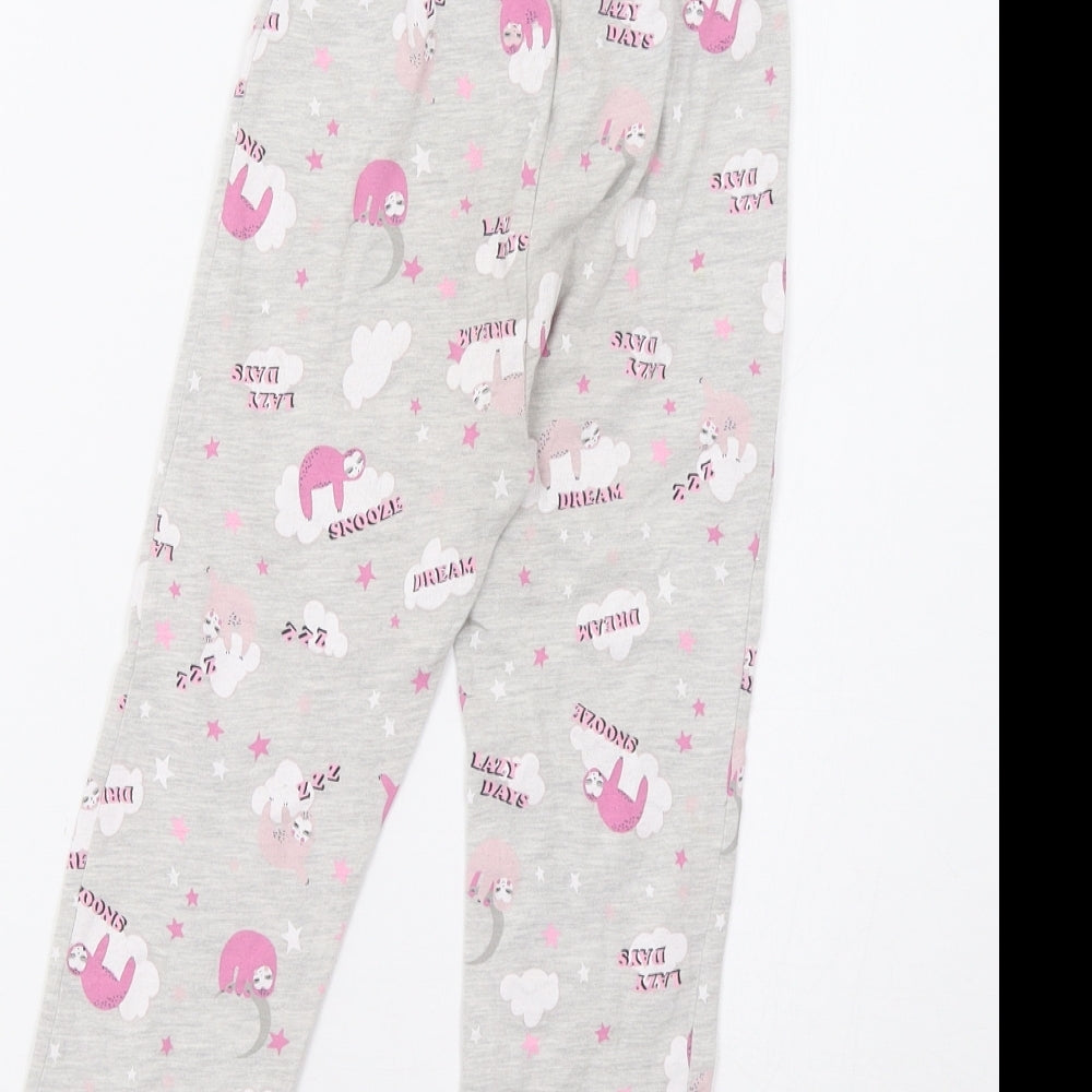 Primark Girls Grey Lounge Pants Size 3-4 Years - Sloth