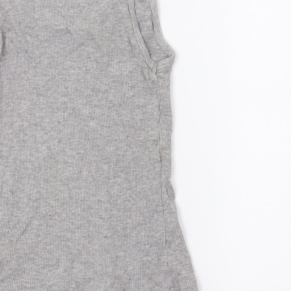 Miss E-Vie Girls Grey Basic Tank Size 7-8 Years
