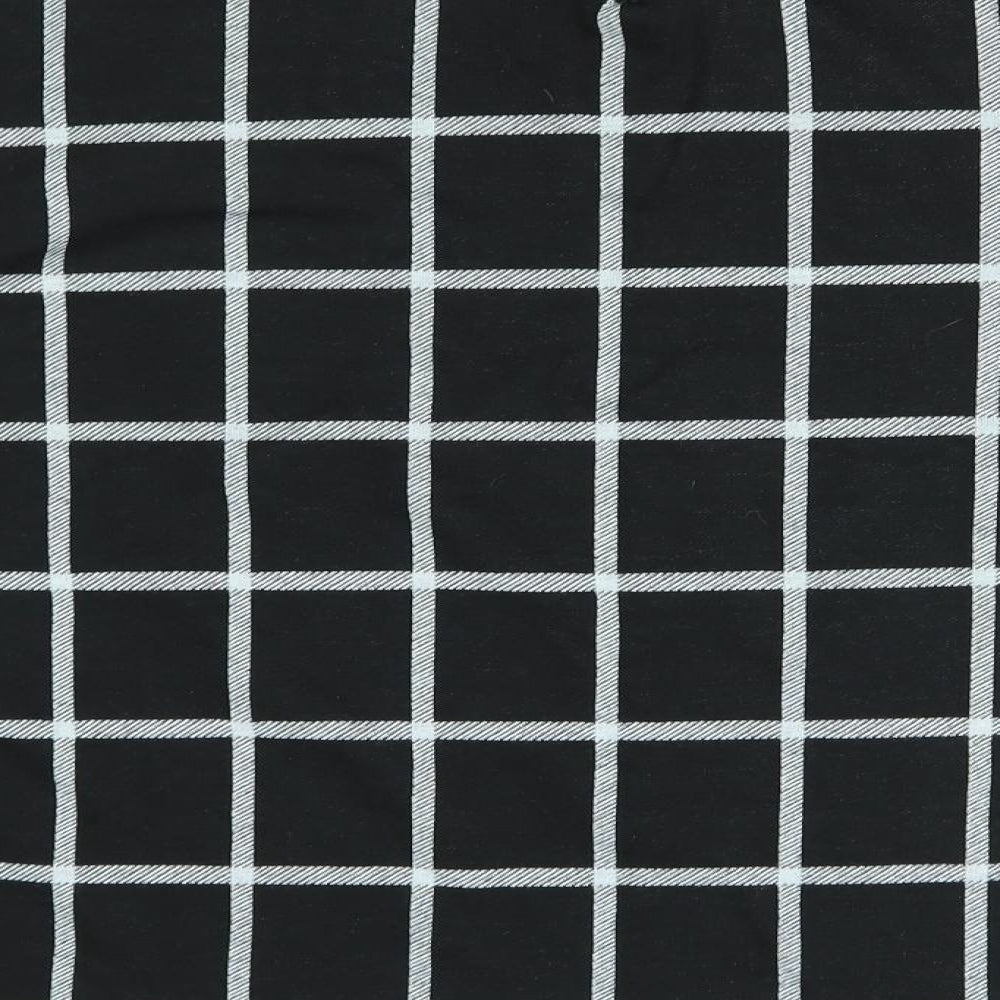 New Look Womens Black Check Pullover Jumper Size 6