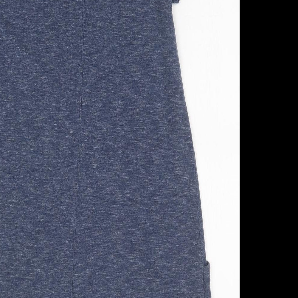 AnyBody Womens Blue Basic T-Shirt Size S