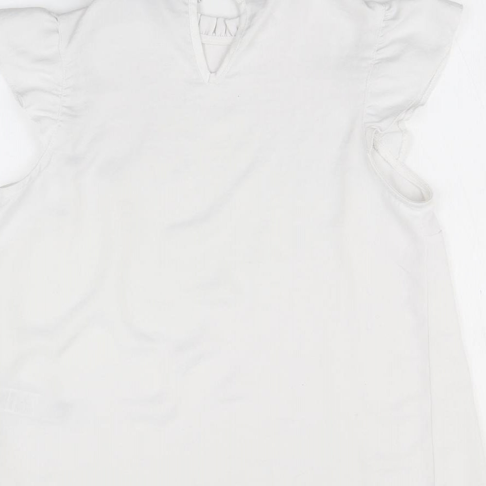 Newlook Womens White Basic Blouse Size 6