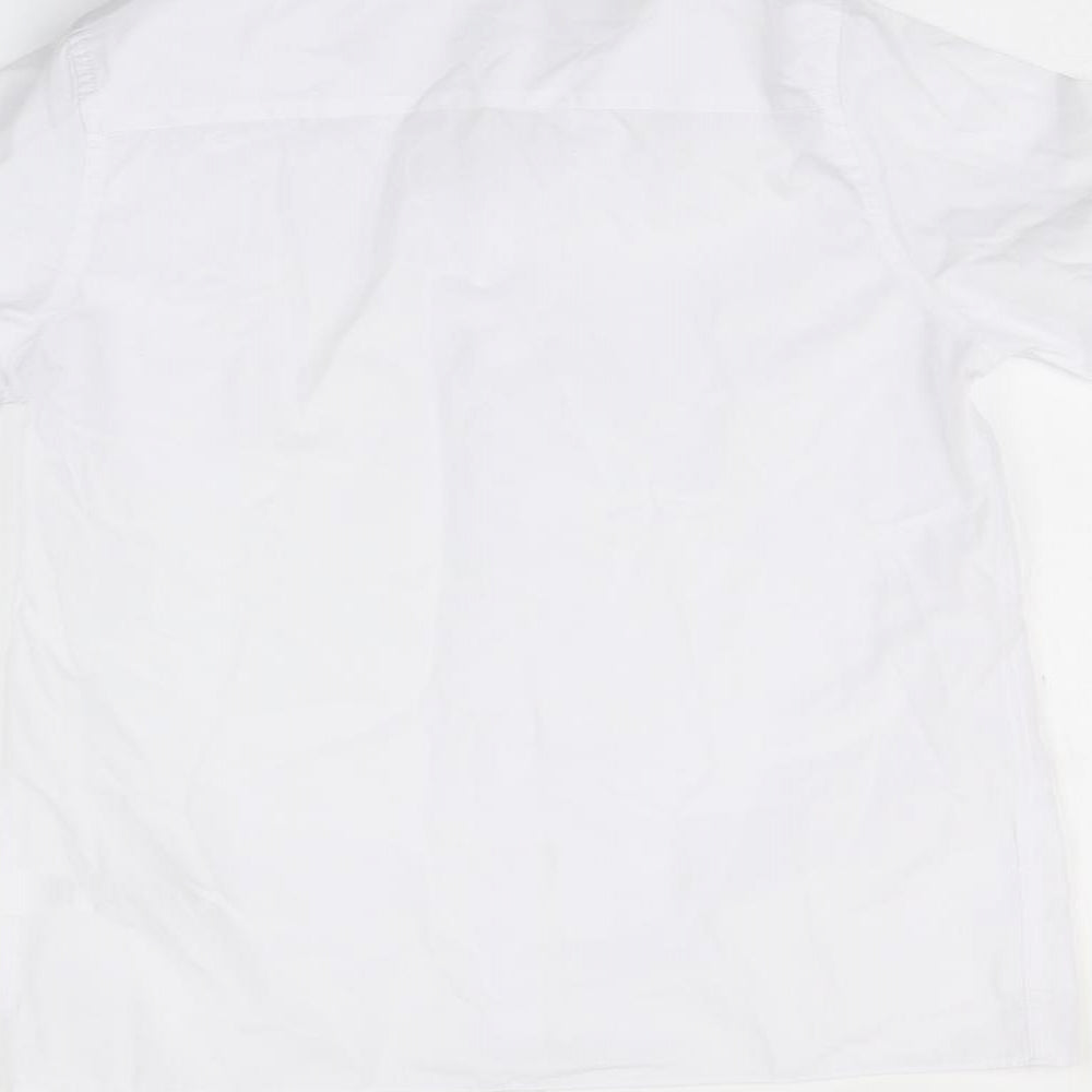 Marks and Spencer Boys White Basic Button-Up Size 9 Years