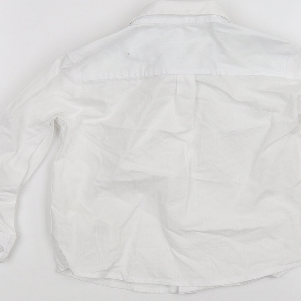 Marks & Spencer Girls White Basic Button-Up Size 2-3 Years