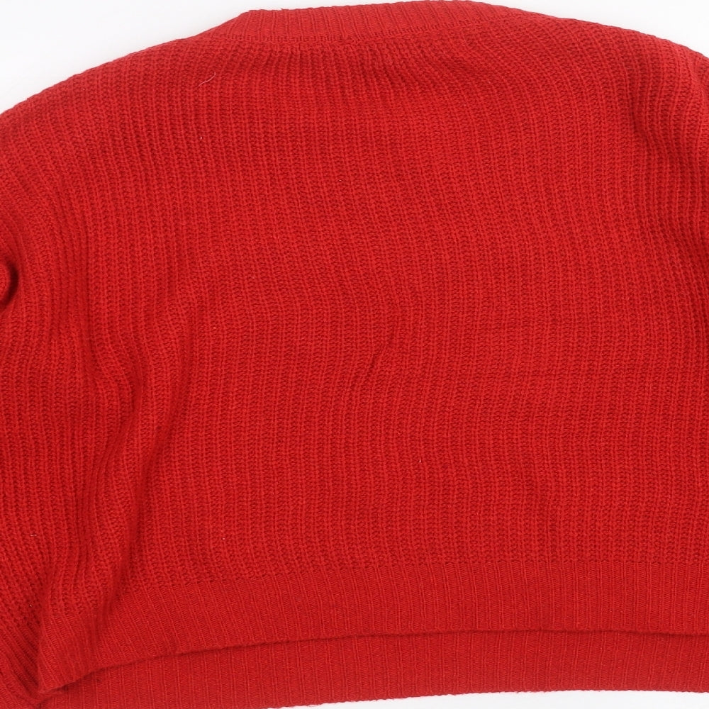 yehwang Womens Red Pullover Jumper Size M