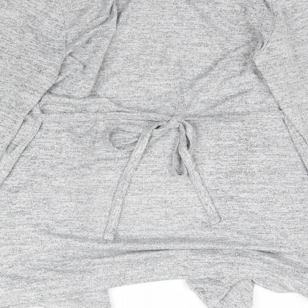 Dorothy Perkins Womens Grey Knit Cardigan Jumper Size 8