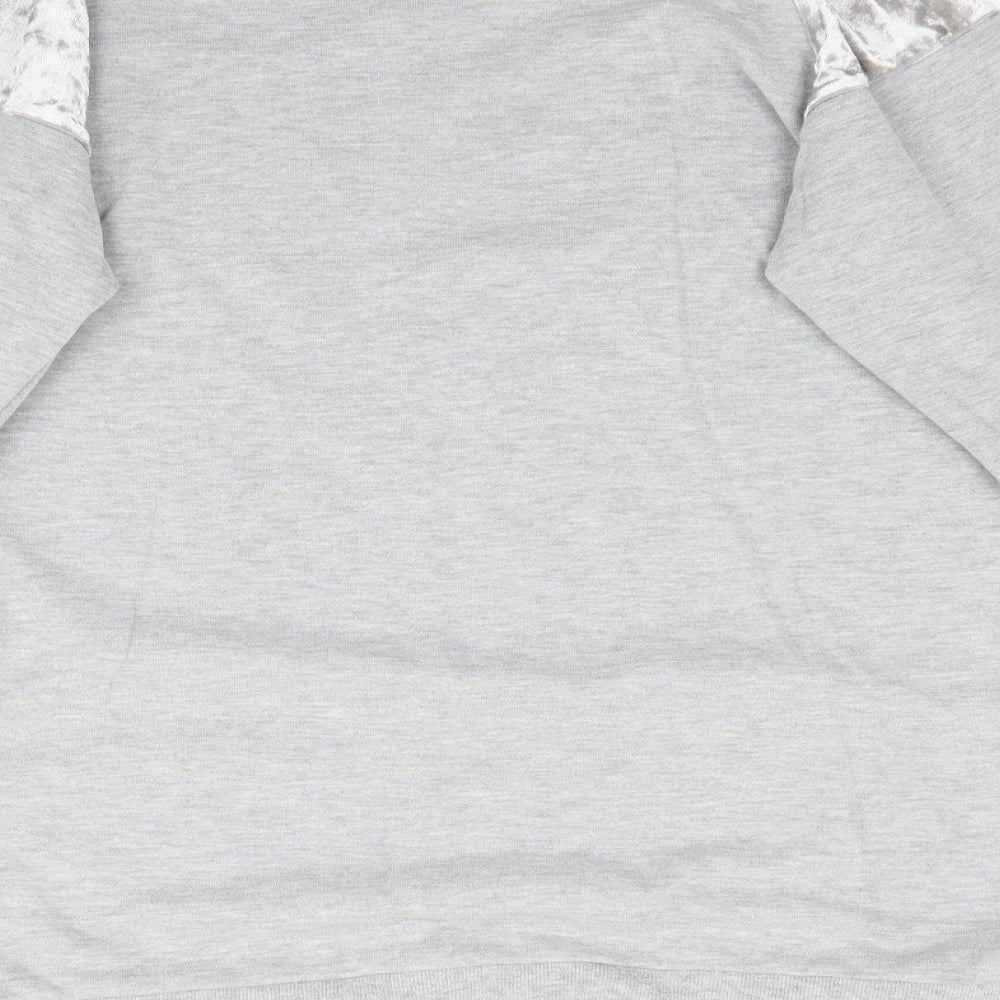 Peacocks Womens Grey Pullover Sweatshirt Size 10 - Take Me To The Weekend