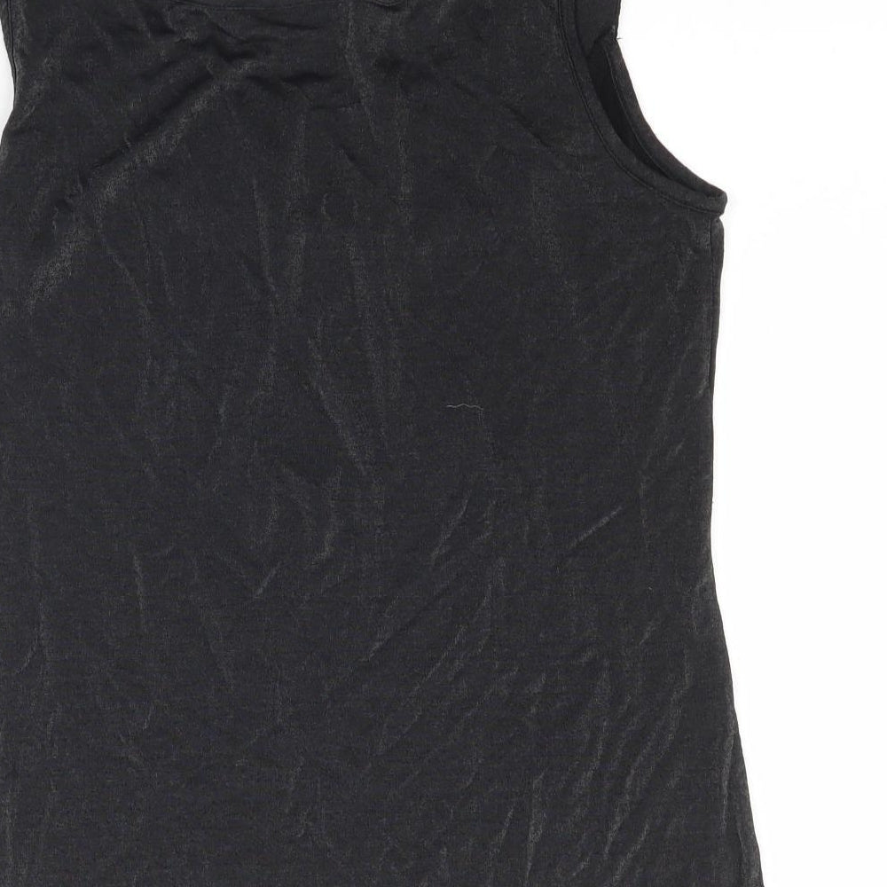 fransa Womens Black Basic Tank Size L